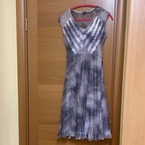 Komarov Textured Gray Midi Dress